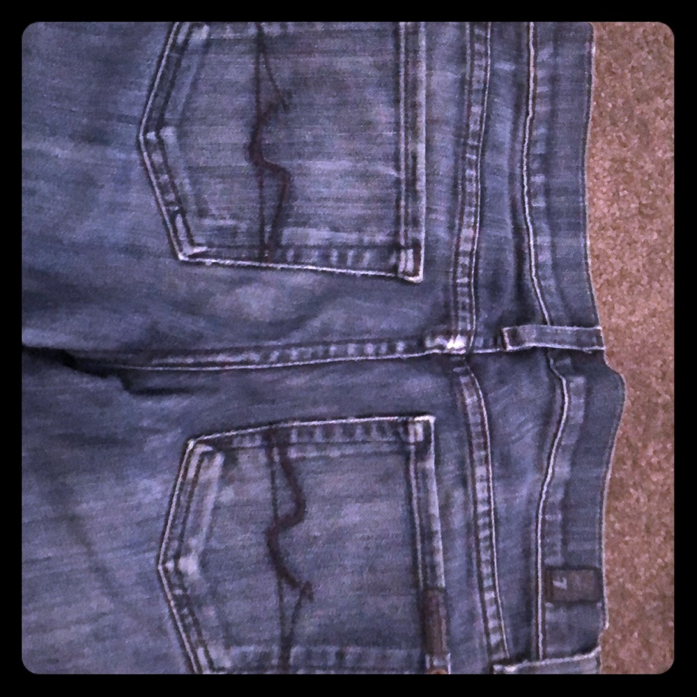 7 For All Mankind -28- Distressed Skinny Jeans